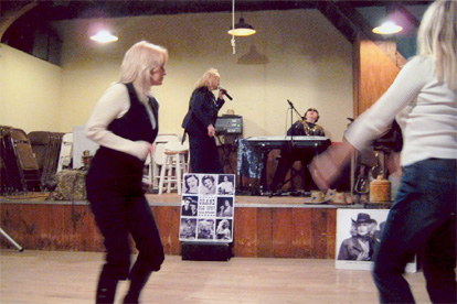Everyone was dancing and having a good time.
